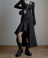Asymmetric Flare Hem Skirt